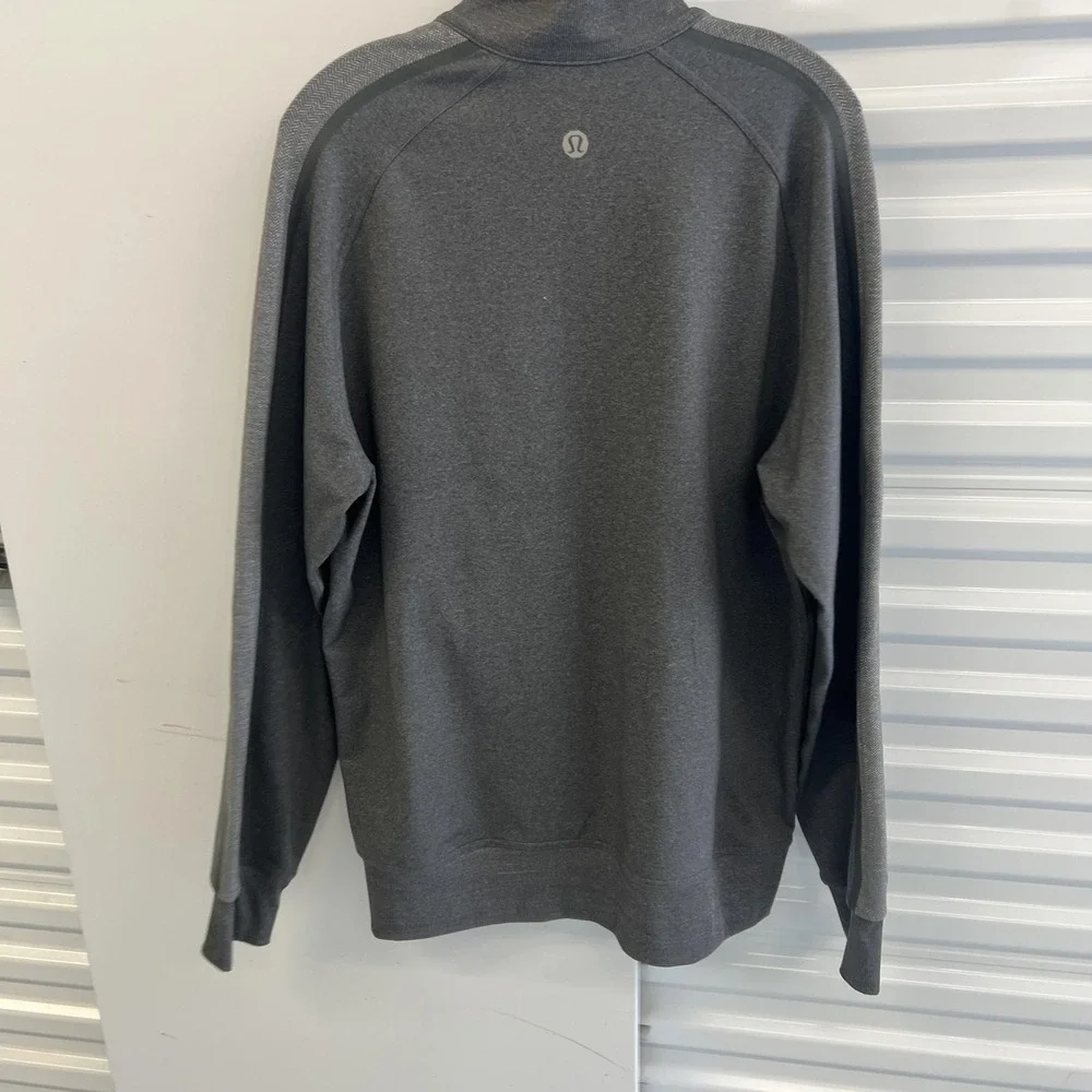 Lululemon Athletica Kung Fu II Jacket Mens XL Gray Full Zip Stand Collar
